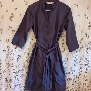 Elegant Purple Shirt Dress